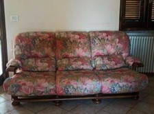 Divano rustico 3 posti, completo di due poltrone