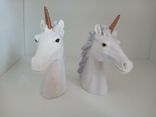 -SOPRAMMOBILE BUSTO DI UNICORNO BOMBONIERA H 12 CM lotto 2 pezzi
