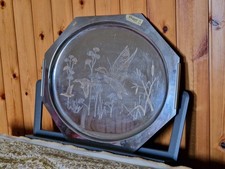 Vassoio Vintage Con Incisione