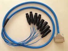 AES digital snake d sub a XLR M/F 6' ft Neutrik xx XLRs nero/oro Yamaha 