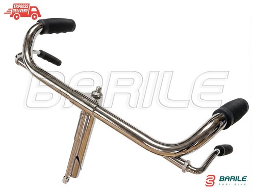 Manubrio cromato ferro bici - cromato,