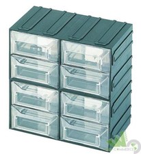 SET 4 pz CASSETTIERA TERRY OFFICINA 8 CASSETTI PORTAMINUTERIE 208x132x208h mm