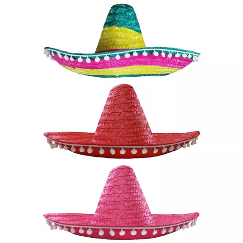 Childs sombrero hats red - childs, pink
