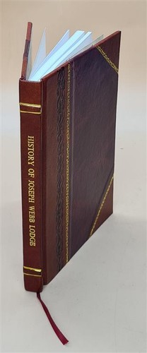 History joseph webb lodge - history,