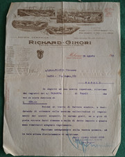 SOCIETA' CERAMICA RICHARD GINORI DOCCIA LOTTO 30 RICEVUTE NAPOLI CAFFE' UCCELLO