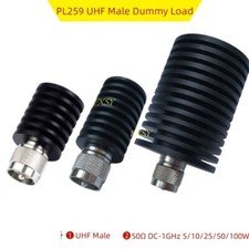 Resistenza di carico fittizia coassiale RF PL259 UHF maschio 50Ω 5/10/25/50/100W DC-1GHz lotto