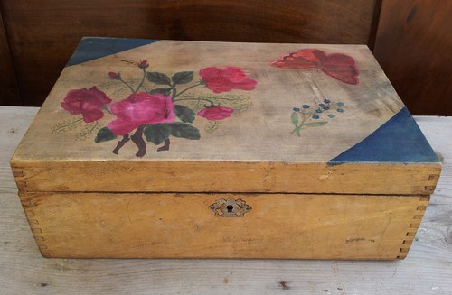Antico piccolo cofanetto legno - piccolo,