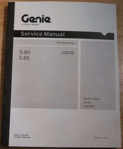 Genie 85 braccio aereo - s-80, s-85