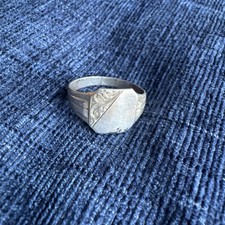 anello uomo vintage argento sterling 1980 fantasia sigillo
