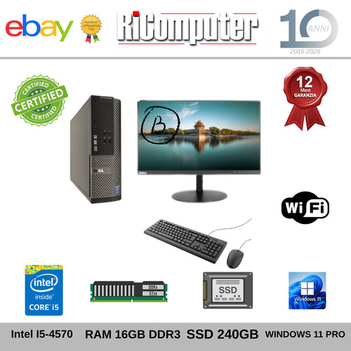 Postazione completa 16gb - pc, i5