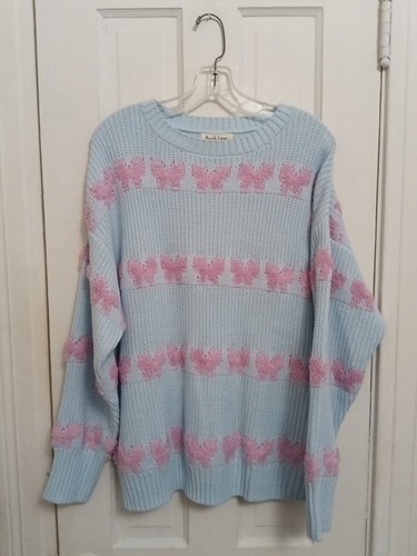 Maglione donna rosa blu - , fiocco