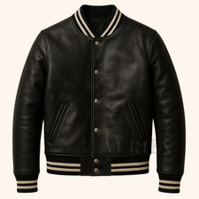 Giacca Varsity in pelle da