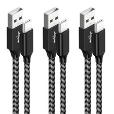 Cavo USB Type-C Ricarica Rapida, 3Pezzi 2 Metri Cavetto USB Cellulare C 3A Nylon