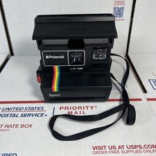 Come nuova - Polaroid Camera Spirit 600 Land con striscia arcobaleno - stesso giorno - GARANZIA
