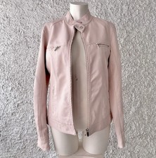 GIACCA ECOPELLE ROSA CHIARO ZIP GIUBBOTTO BIKER MODA DONNA CONFETTO