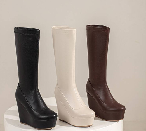 Stivali donna ginocchio zip - al,