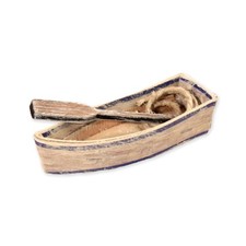 BARCA CON REMO PER PRESEPI E MODELLISMO