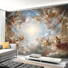 Arazzo paesaggio angelo sole