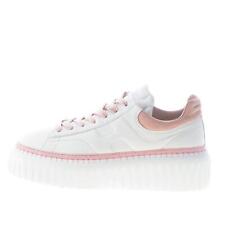 Hogan scarpe donna H659 Sneaker H-Stripes nappa avorio e rosa HXW6590FC60N4O0ESR