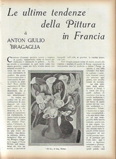 A.G. Bragaglia - LE ULTIME TENDENZE DELLA PITTURA IN FRANCIA (estratto del 1924)