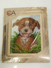 KIT/QUADRO MEZZO PUNTO 20X25 "CANE NEL PRATO"