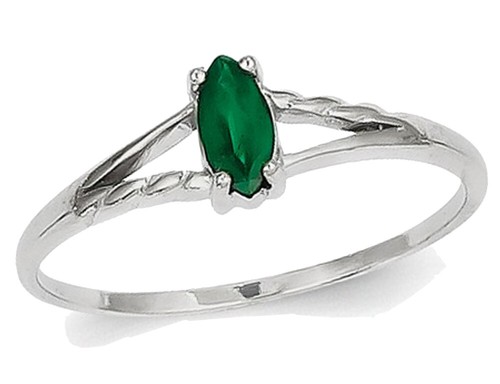 Anello con smeraldo verde