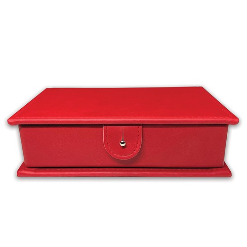 Cofanetto similpelle rosso - cofanetto,