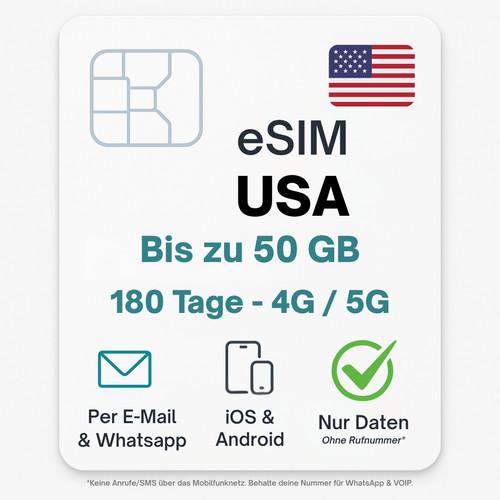 Esim usa fino 50gb - a, mobile
