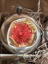 3 antiche palle di Natale In Vetro soffiato, RARE