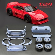 Kit widebody Ferrari F355 LB 1:24 con ruote Transkit per 355 Fujimi e pressofuso
