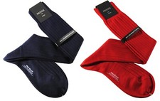  PRESTIGE (2 PAIA)CALZE LUNGHE UOMO A COSTE - 100% PURA LANA MERINO EXTRAFINE  