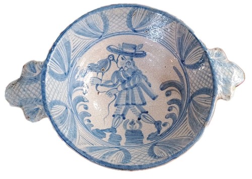 Insalatiera maiolica blu e - insalatiera,