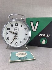 OROLOGIO SVEGLIA MECCANICA ACCIAIO VEGLIA ”PUGLIA" VERO  VINTAGE ANNI 60/70!!!!