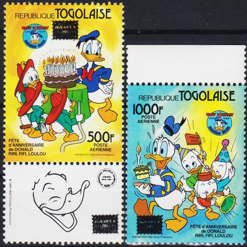 Togo 1986 disney paperino - 1986,