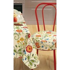 Set 4 cuscini coprisedia rotondo con fascia elastica Giardino Provenzale pouff s