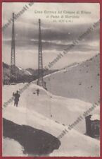 BRESCIA PASSO DEL MORTIROLO 01 SONDRIO - LINEA ELETTRICA MILANO - NEVE v. 1915 