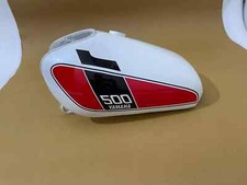 Serbatoio benzina Yamaha Xt 500 Tt 500 modello 1977 acciaio verniciato bianco...