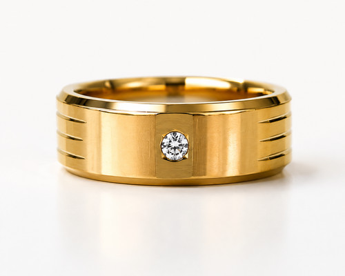 Anello acciaio inox oro - acciaio,