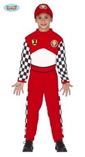 Costume pilota formula 1 Driver vestito tuta rossa corsa travestimento circuito