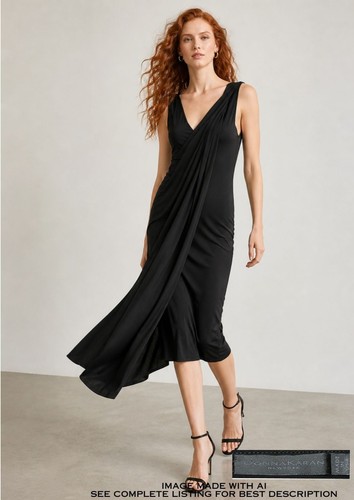Abito midi drappeggiato