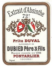 Antique Absinthe Duval Dubied