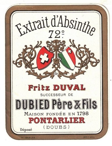 Ancienne étiquette absinthe - ancienne,