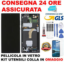 DISPLAY ORIGINALE SAMSUNG GALAXY S22 ULTRA SM-S908 NERO BIANCO VERDE BURGUNDY