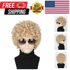 Parrucca bionda afro per uomo