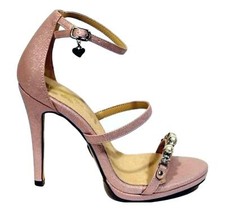 BRACCIALINI Scarpe Donna Sandalo B2018 Colore Rosa Con Strass Tacco 11 cm