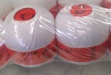 2 PZ LUXOR GOMITOLO 100 Gr. BIANCO cotone makò filo di scozia per uncinetto