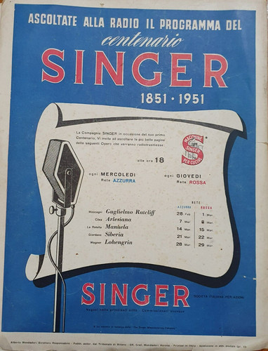 Singer microfoni advert - ,