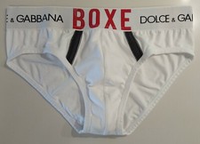 SLIP IN COTONE BIANCO DOLCE GABBANA DG TAGLIA 4 / M MUTANDA UOMO BOXE