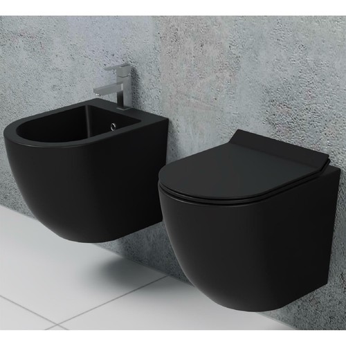 Set sanitari sospesi nero - sanitari,