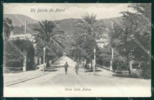 Genova Nervi Saluto da Viale delle Palme Chiosco cartolina RB9323